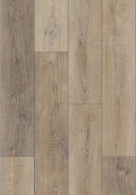 Mexen Casa Grande vzorka vinylových panelov SPC 6,5 mm, podložka IXPE 1,5 mm, 4 V-drážka, Dub - F1014-S