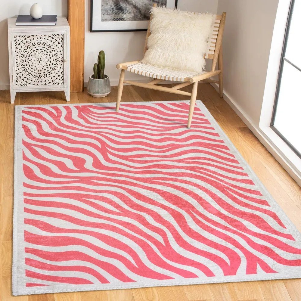 Ružový prateľný koberec 120x180 cm Red Zebra – Vitaus