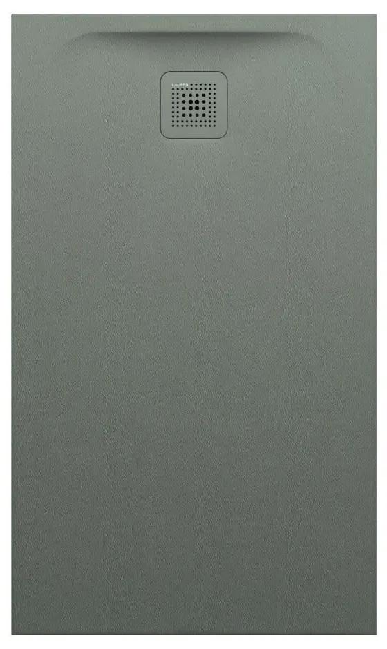 LAUFEN Pro obdĺžniková sprchová vanička z materiálu Marbond, odtok na kratšej strane, 1200 x 700 x 38 mm, betónová šedá, H2129510790001