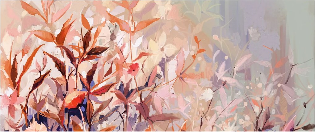 Obraz - Maľba pastelová jeseň (120x50 cm)