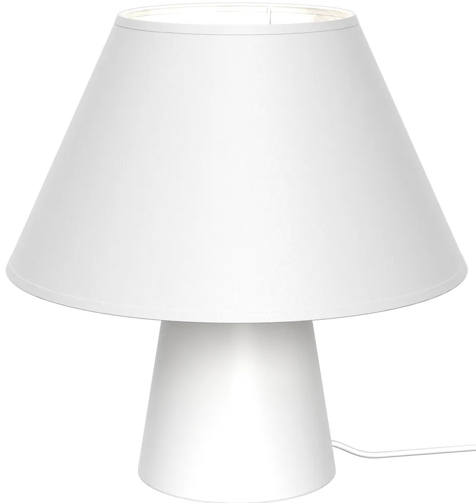 Stolná lampa Fifi, 1x bieel textilné tienidlo, w
