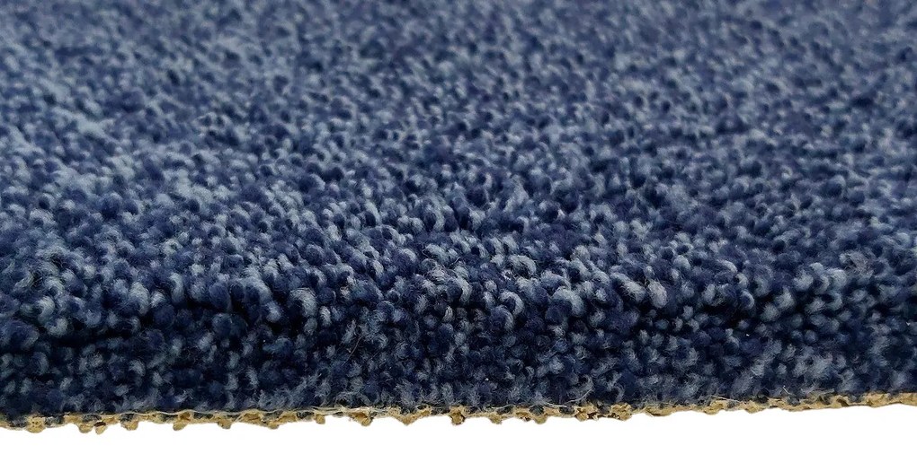 Koberec metráž Supersoft 710 tm. modrý, na mieru, šíře 4m, modrá, ab (mriežka), chodba / predsieň, Tapibel