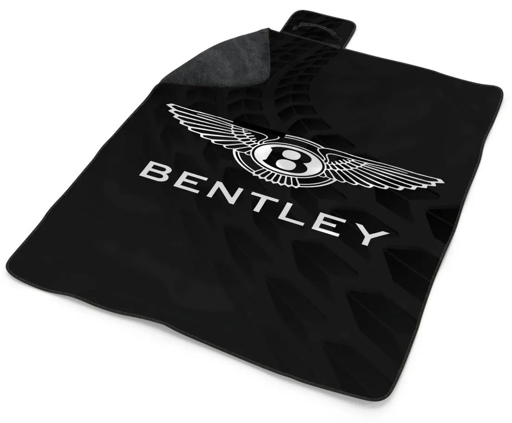 Sablio Plážová deka Logo Bentley Čierny: 200x140 cm