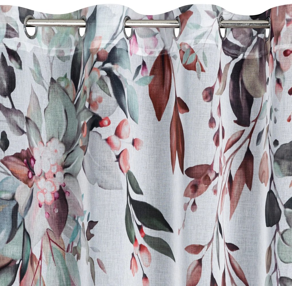 ZÁVES NA KRÚŽKOCH MEG, SADA 2KS 140X260 CM KVETY