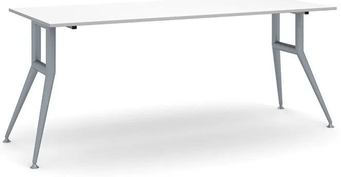Rokovací kancelársky stôl WIDE, 180x80 cm, biela
