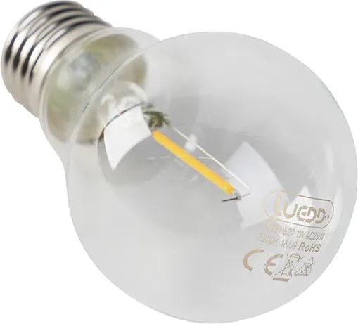 Sada 5 LED žiaroviek E27 A60 1W 80lm 2200K