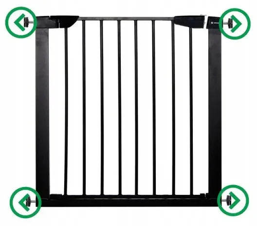 SPRINGOS Detská zábrana nastaviteľná 75-82 cm SPRINGOS BabyLock čierna