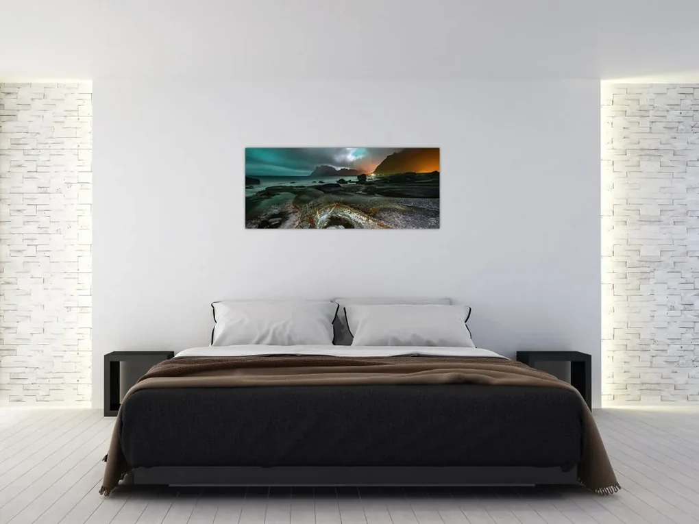 Obraz - Nočná scéna (120x50 cm)