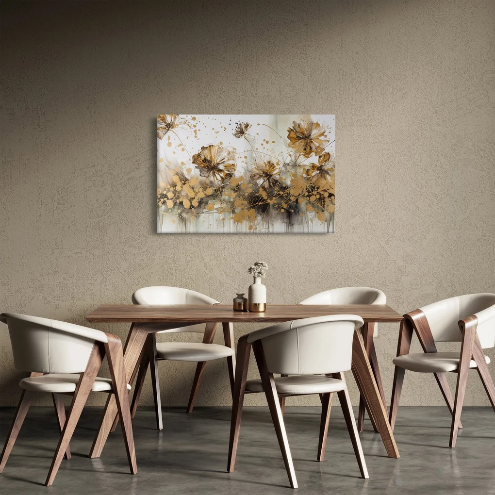 Obraz - Abstraktná kvetinová maľba (90x60 cm)