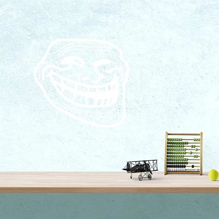 Sablio Samolepka na stenu: Meme troll face - 120x112 cm