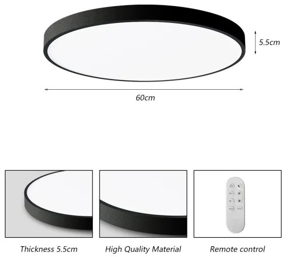 Immax NEO 07250L-LED Stmievateľné svietidlo SEMPLICI 60W/230V Wi-Fi Tuya čierna +DO