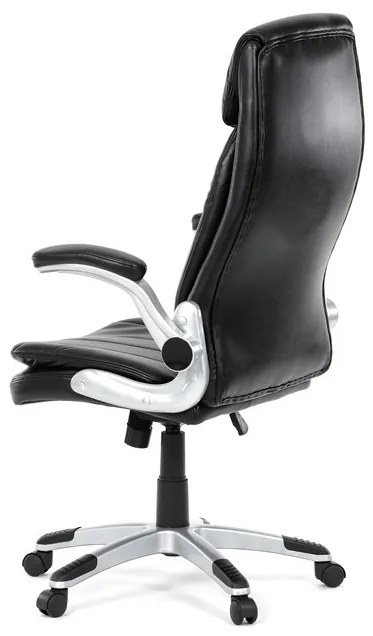 Autronic BONTEC Kancelárske kreslo, hojdací mechanizmus, čierna ekokoža, KA-F1218 BK Farba: Šedá