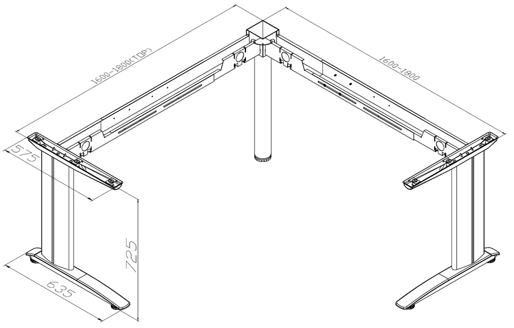 Rohový kancelársky písací stôl PRIMO FLEXIBLE 1800 x 1800 mm, orech