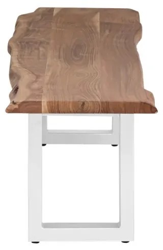 furniture-nabytek.cz - Dřevěná lavice Bullwer akácie bílá 190x40