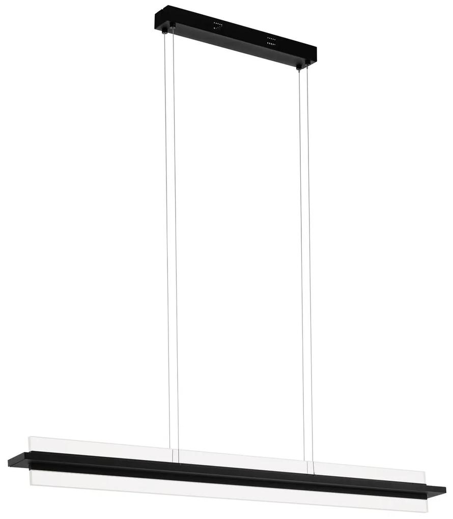 EGLO Závesný dizajnový luster nad jedálenský stôl SPADAFORA, čierny