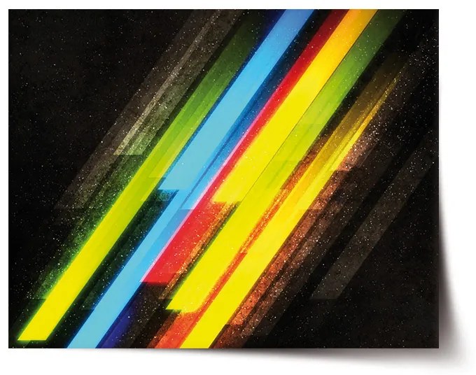 Sablio Plagát Pruhovaná abstrakcia - 60x40 cm