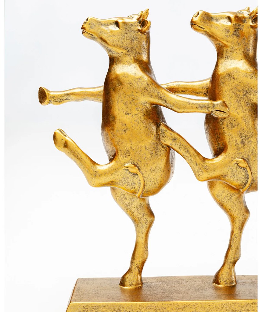 Dancing Cows dekorácia zlatá 40 cm
