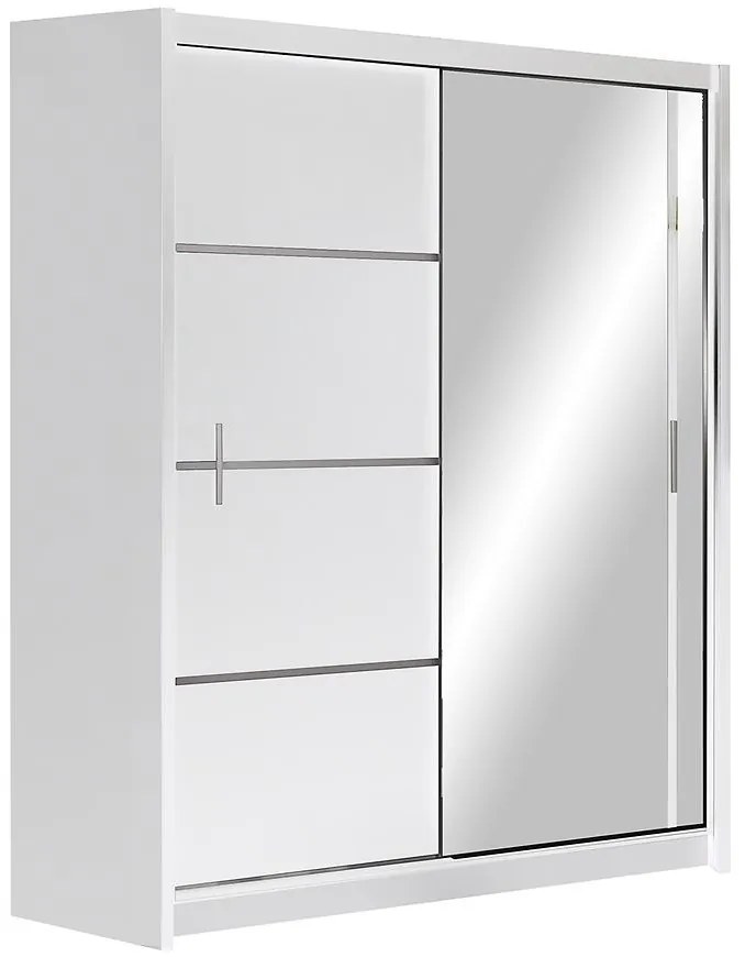 Skriňa Vista 203 biela / zrkadlo