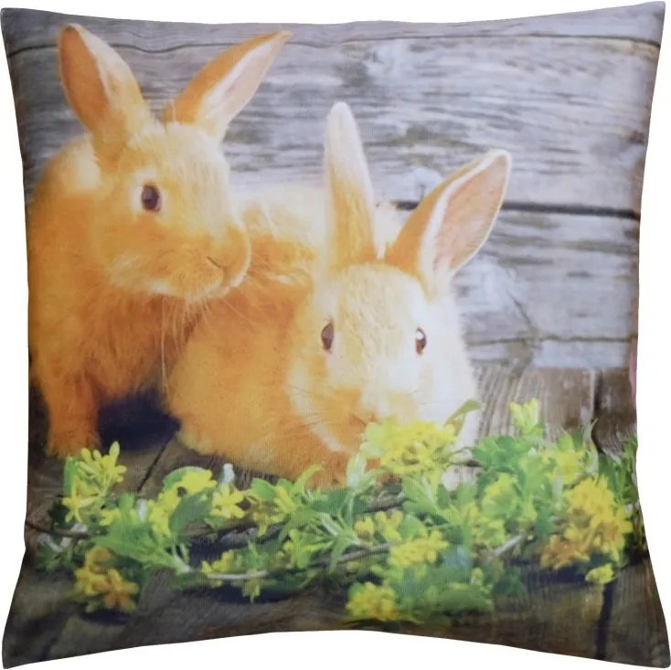Vankúšová obliečka Zajačiky 40 × 40 cm
