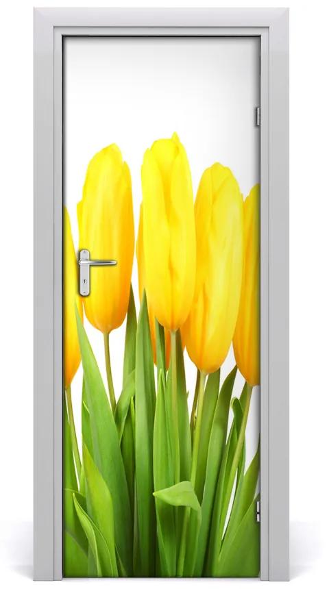 Fototapeta samolepiace žlté tulipány 75x205cm