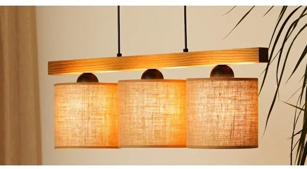 Brilagi - Luster na lanku FOREST 3xE27/15W/230V borovica/hnedá/čierna