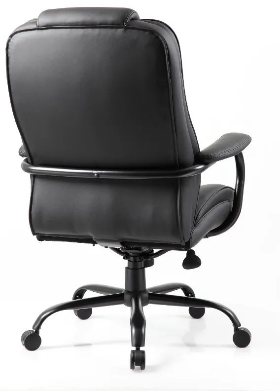 Kožené kancelárske kreslo MAXOR XXL, čierne