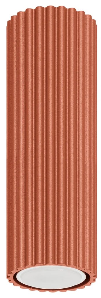 Stropné svietidlo Karbon, 1x okrovo červené kovové tienidlo, (20 cm)