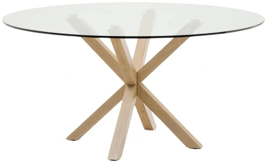 Okrúhly jedálenský stôl so sklenenou doskou ø 150 cm Argo – Kave Home