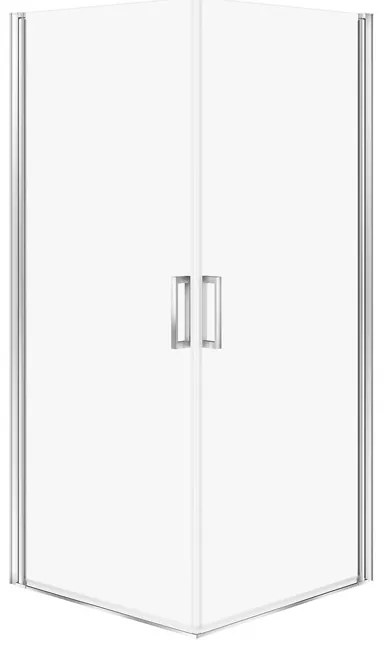 Cersanit Moduo, 2-krídlový sprchovací kút 80(dvere) x 80(dvere) x 195cm, 6mm číre sklo, chrómový profil, S601-477