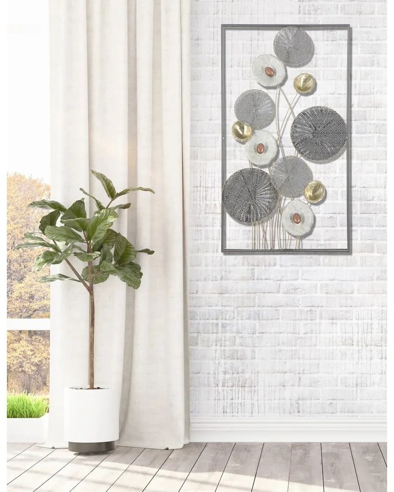 Nástenná kovová dekorácia Mauro Ferretti Grid, 50 × 90,5 cm