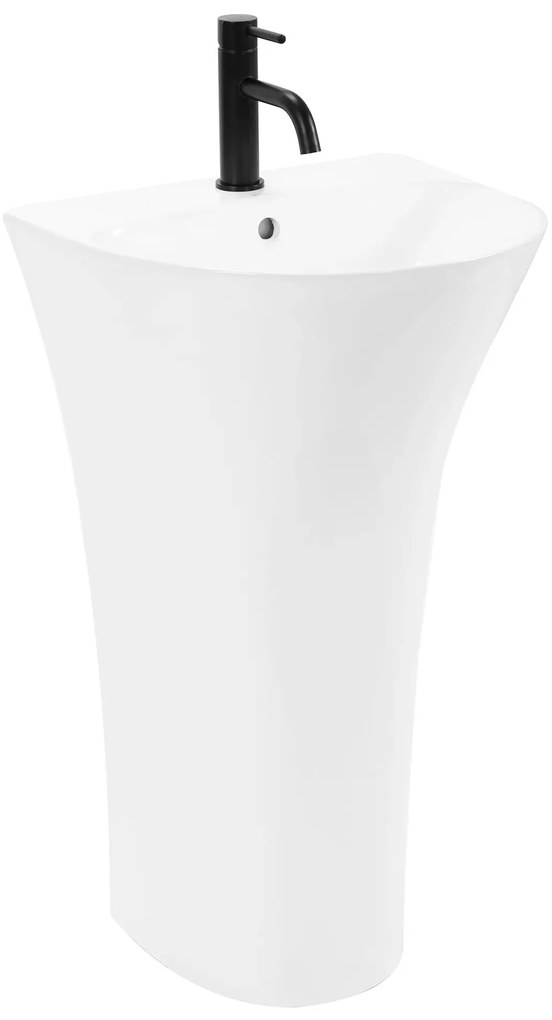 Rea Rita Slim, voľne stojace umývadlo 480x420x835mm, biela lesklá, REA-U9901
