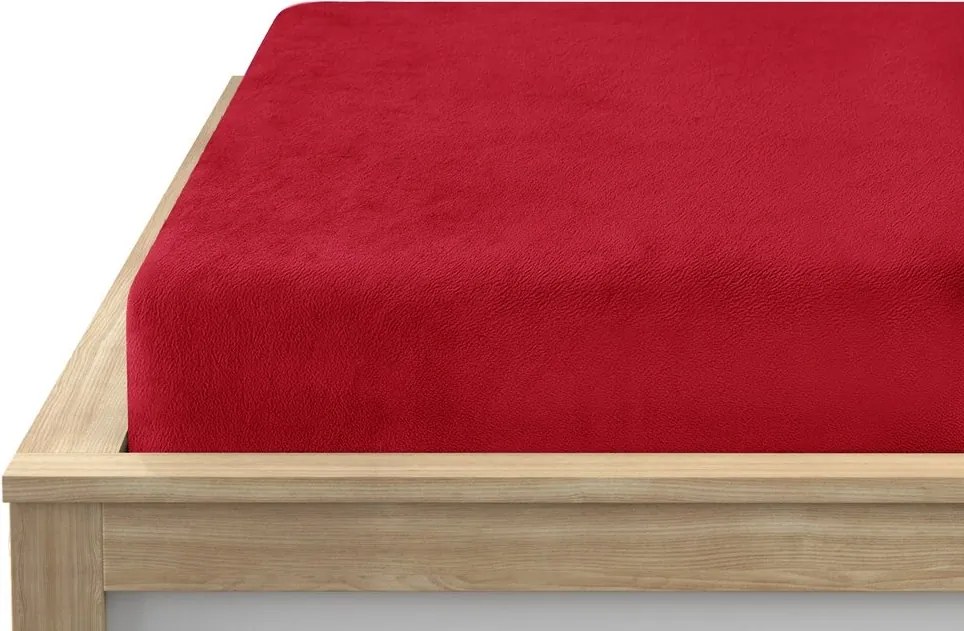 Obliečka mikroplyš SOFT 90x200 cm tmavo červené