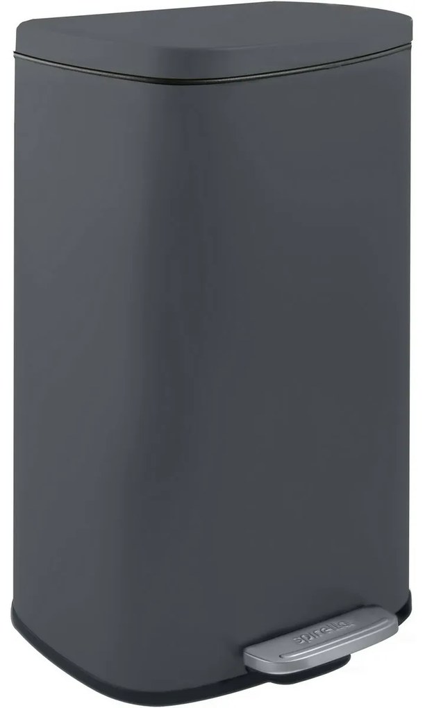 Spirella Pedálový odpadkový kôš soft-close Akira 30 l, matná sivá, 30 l