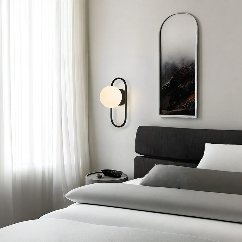 Toolight Toolight, nástenné svietidlo 1xE27 APP1755-1W, čierna-biela, OSW-04315