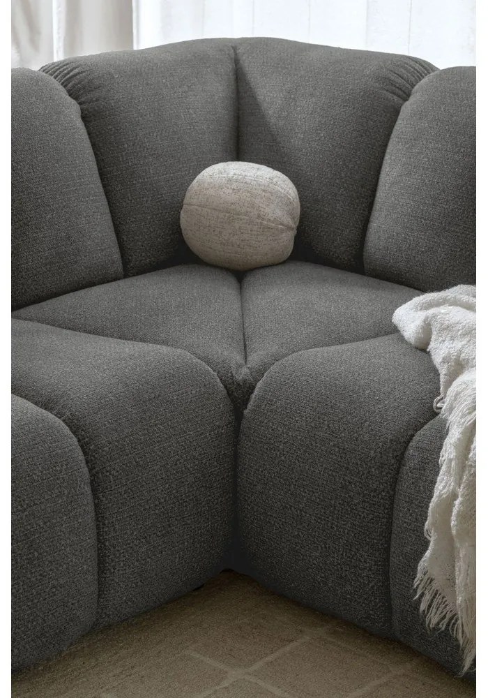 Sivá rohová pohovka (pravý roh/do L) Shell – Miuform