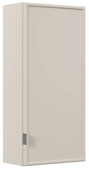 Vysoká závesná kúpelňová skrinka Bella Cashmere kašmírová/dub artisan