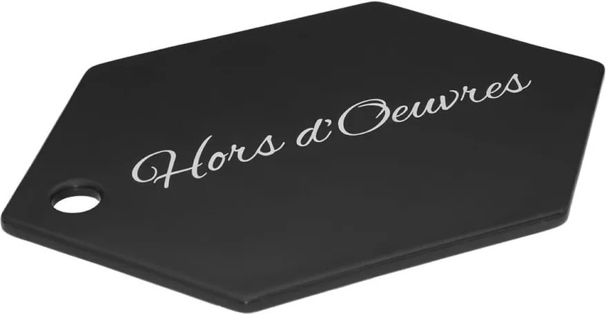 Čierna kameninová servírovacia doštička Premier Housewares Mangé, 31 x 20 cm