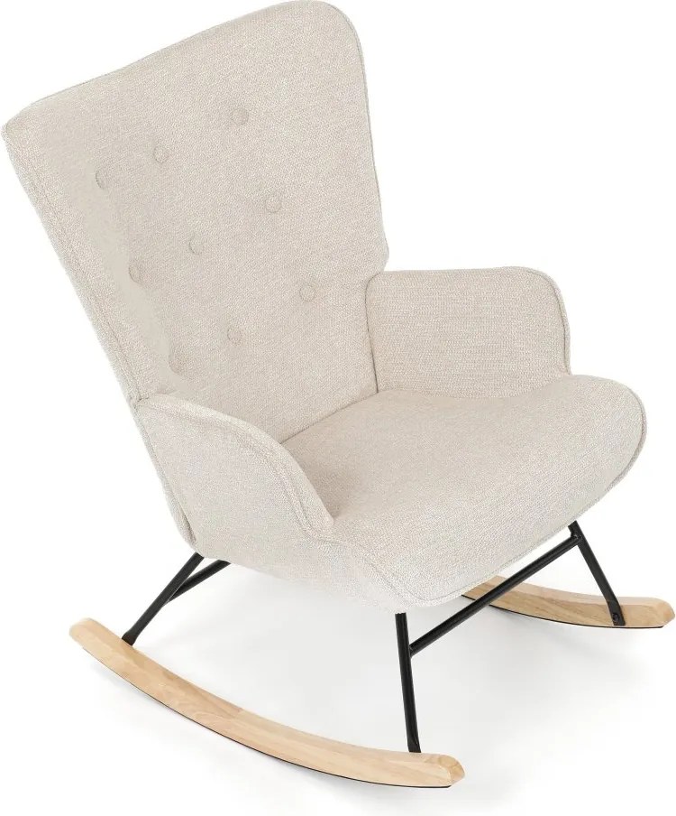 Hojdacie kreslo FABIAN — látka, krémová