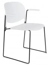 Jídelní židle s područkama STACKS ZUIVER,plast bílý White Label Living 1200226