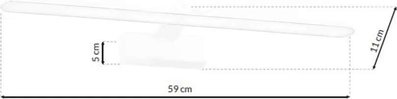 Nástenné LED svietidlo Splash, 1x LED 12w, 4000k, (60 cm), w