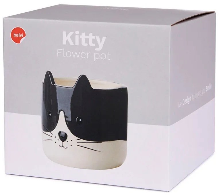 Keramický kvetináč ø 13,5 cm Kitty – Balvi