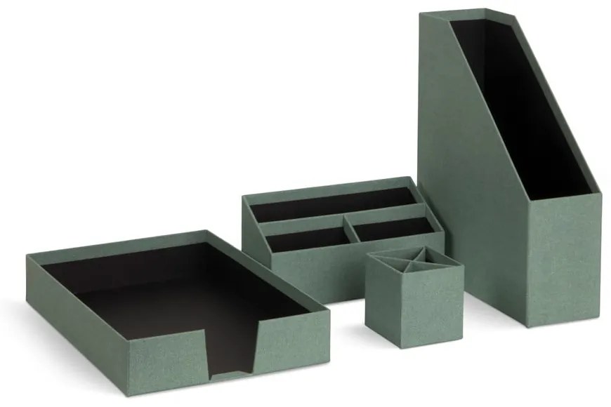 Kartónové organizéry v súprave 4 ks Hugo Canvas Paper Laminate – Bigso