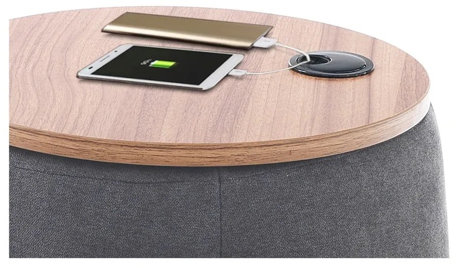 Sivý puf s úložným priestorom Tomasucci Barril