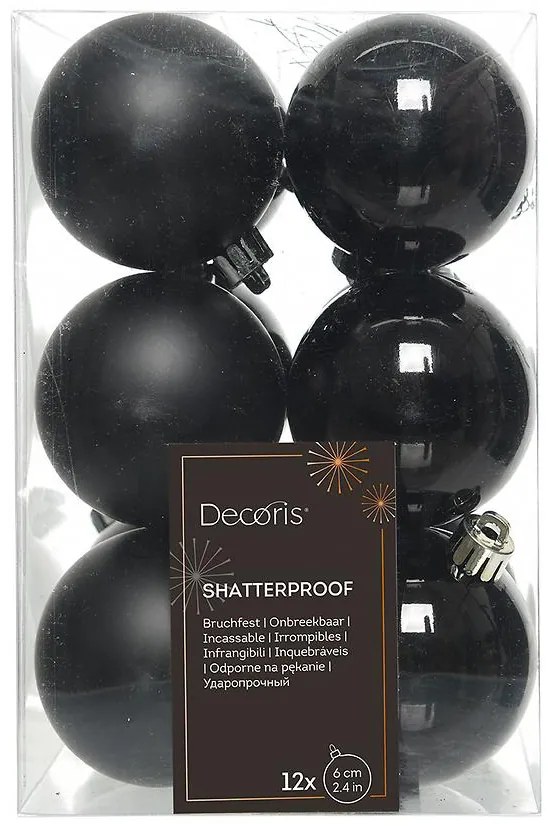 Gule plastové mix 6 cm čierna 21996