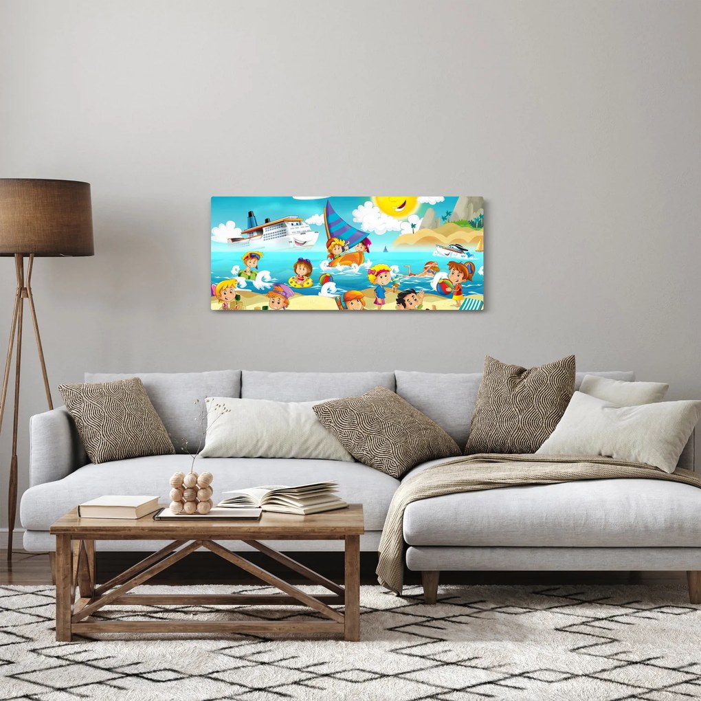 Obraz - Deň na pláži (120x50 cm)