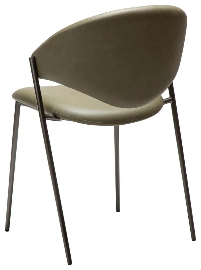 Khaki jedálenská stolička z imitácie kože Zone – DAN-FORM Denmark