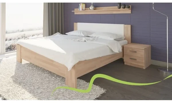 TEXPOL Manželská masívna posteľ NIKOLETA - plné čelo Veľkosť: 200 x 200 cm, Materiál: BUK morenie wenge