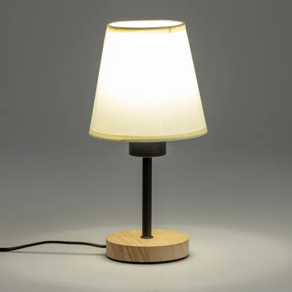 Brilagi - Stolná lampa NUBILA WOOD 1xE27/25W/230V dub/krémová