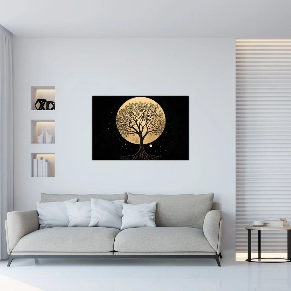 Obraz – Strom v zlatom splne I. (90x60 cm)