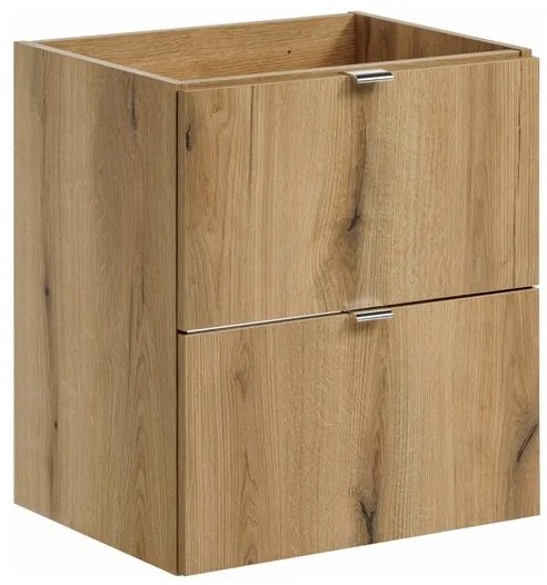 Závěsná skříňka Nova Oak Gaja s deskou a umyvadly 100 cm dub evoke/černá
